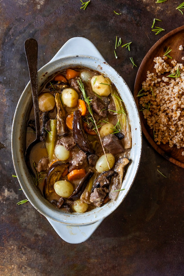 Venison Neck Ragout with Samp